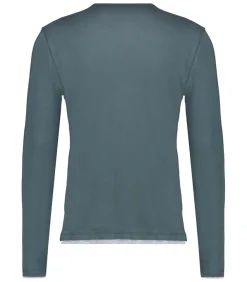 Tee-Shirt Homme Col Rond Manches Longues Crepuscule Coton