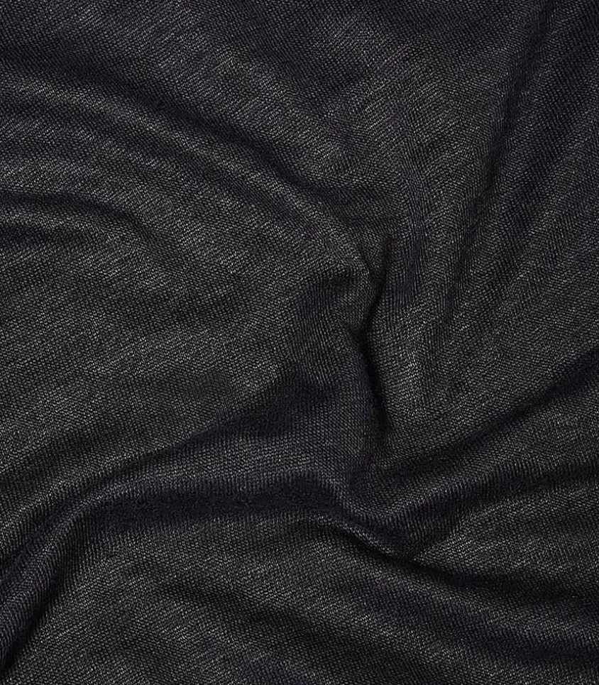 Tee-Shirt Homme Col V Manches Courtes Lin Noir