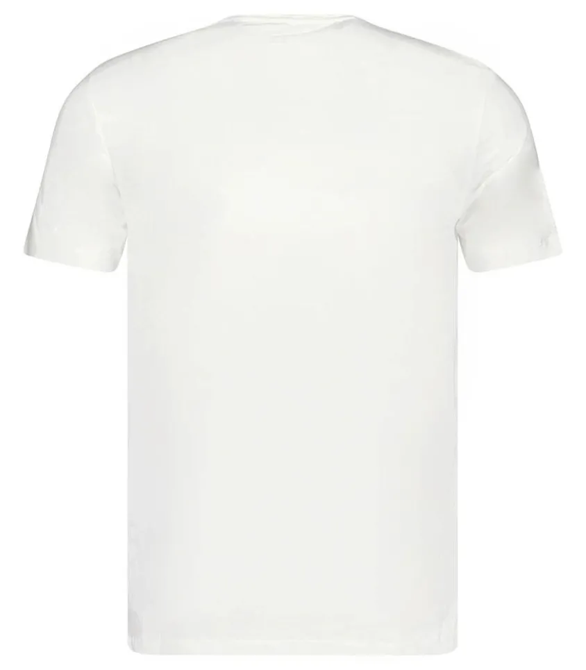 Tee-Shirt Homme Col V Manches Courtes Blanc