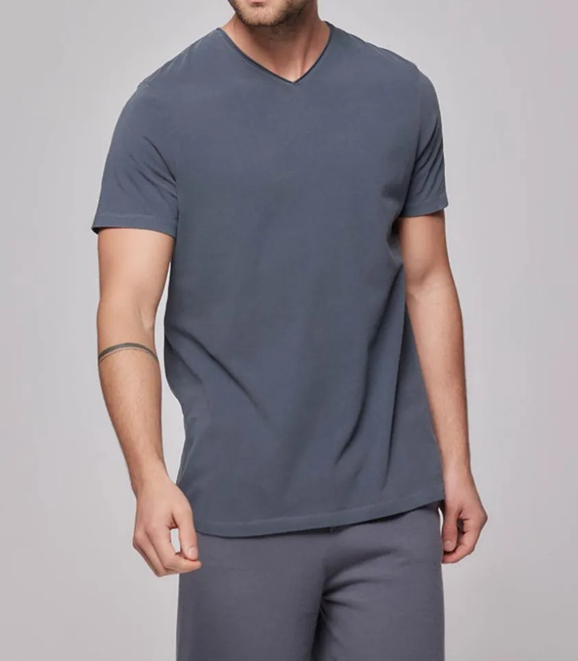 Tee-Shirt Homme Col V Manches Courtes Pirate