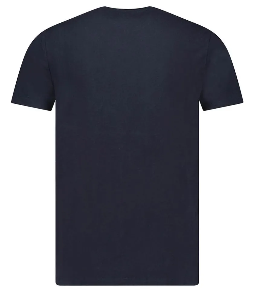 Tee-Shirt Homme Col V Manches Courtes Marine