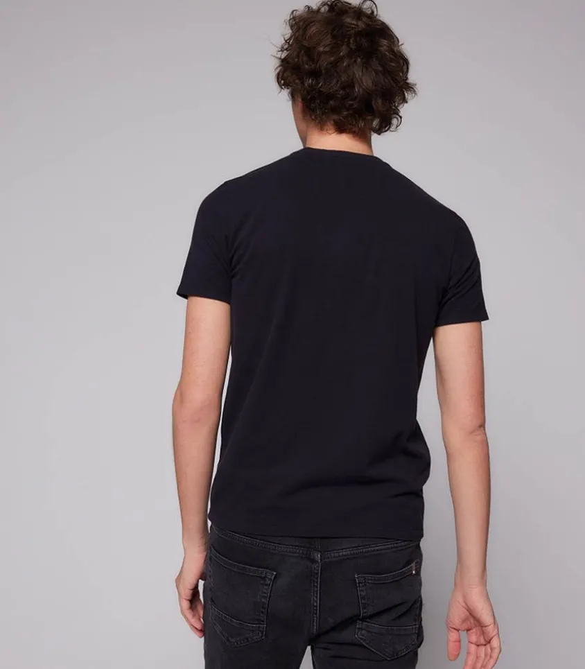 Tee-Shirt Homme Harold Col Rond Manches Courtes Noir
