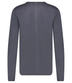 Tee-Shirt Homme Manches Longues Couture Centrale Dos Navy