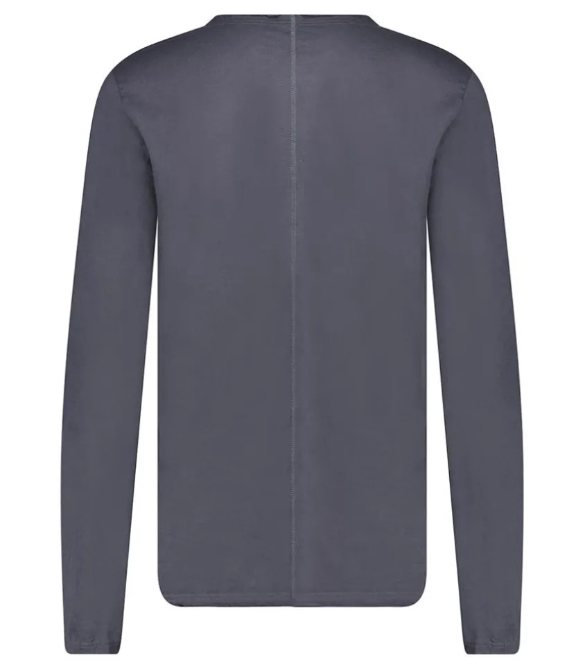 Tee-Shirt Homme Manches Longues Couture Centrale Dos Navy