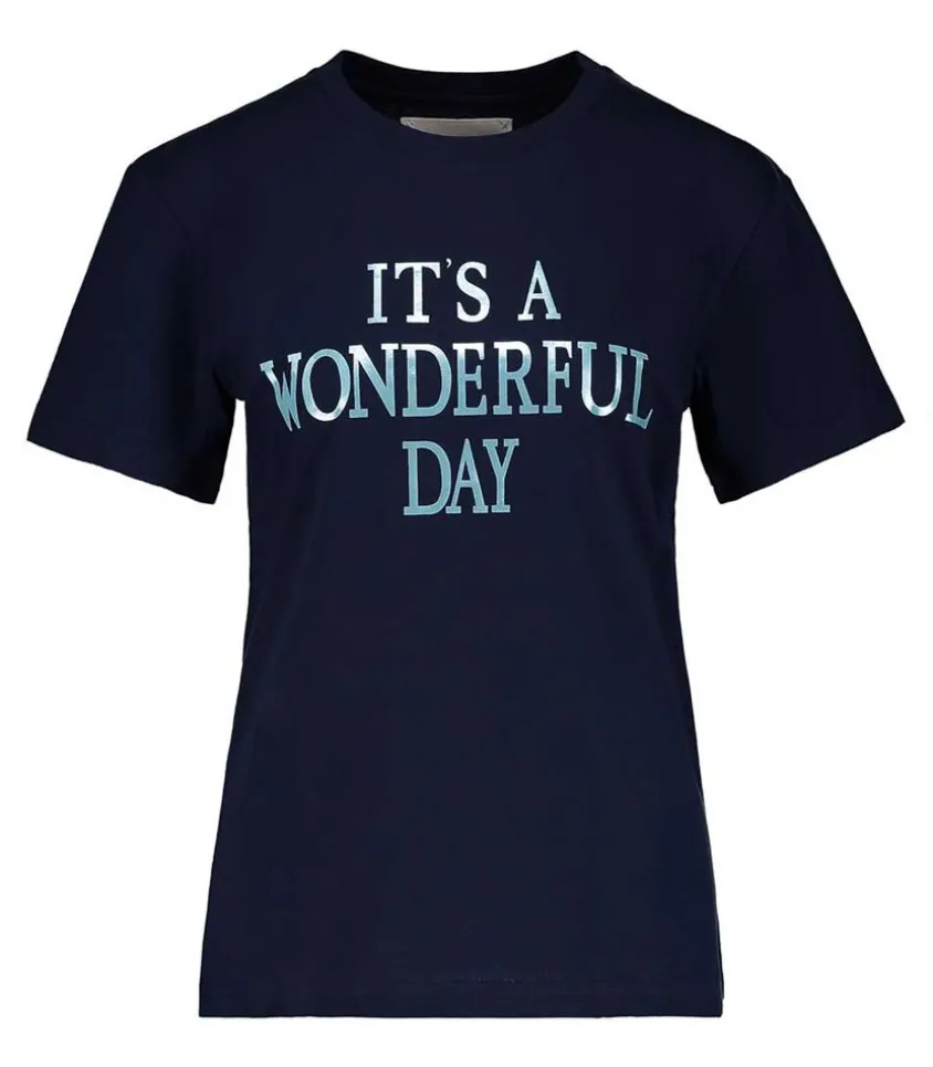 Tee-Shirt It'S Wonderful Day, Navy