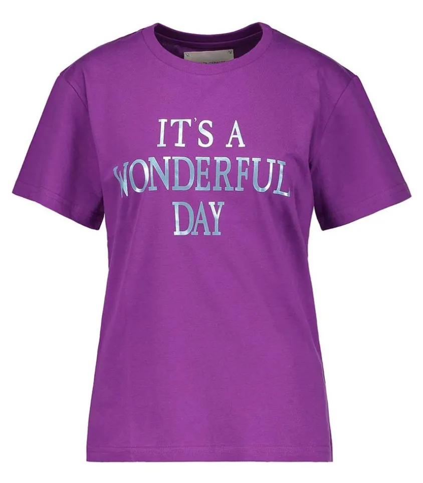 Tee-Shirt It'S Wonderful Day Violet