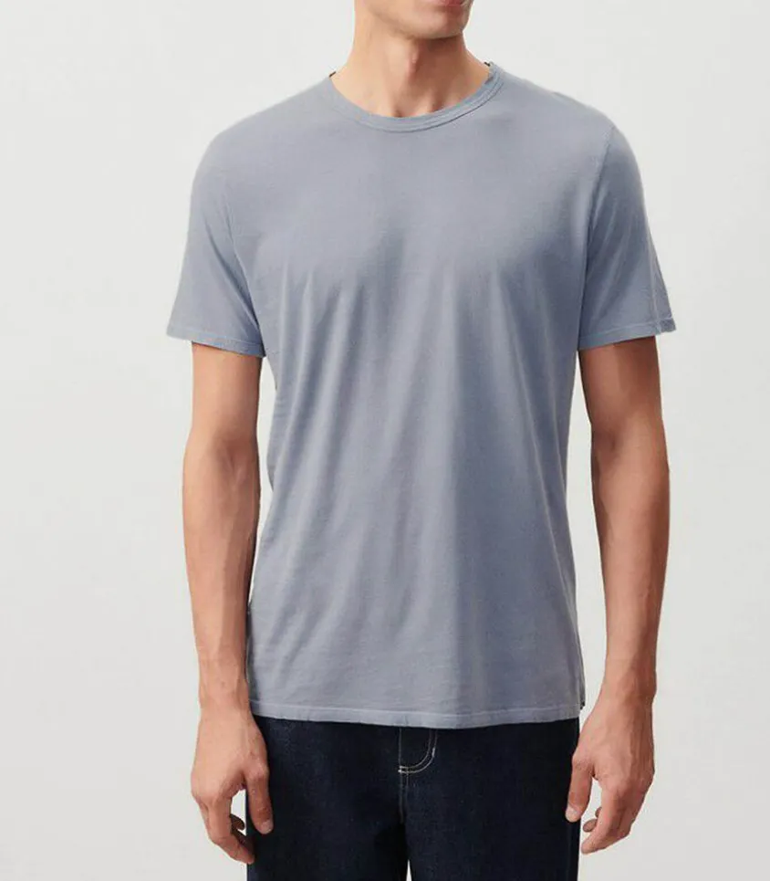 Tee-Shirt Manches Courtes Homme Devon Bleu Gris Vintage