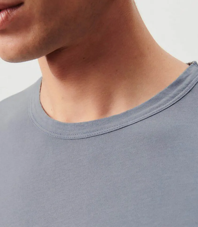 Tee-Shirt Manches Courtes Homme Devon Bleu Gris Vintage