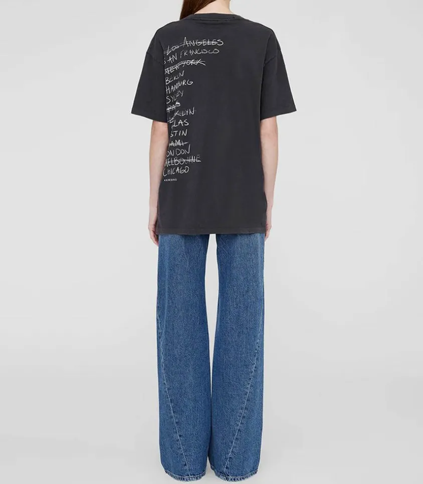 Tee-Shirt Walker Doodle Vintage Black