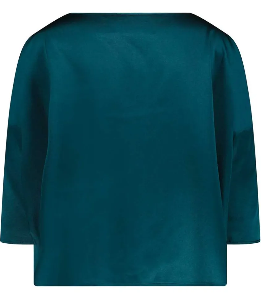 Top Ornella En Soie Vert Foret