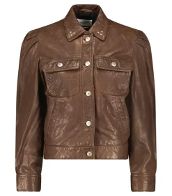 Veste En Cuir Bering Dark Khaki