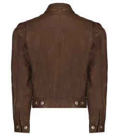 Veste En Cuir Bering Dark Khaki