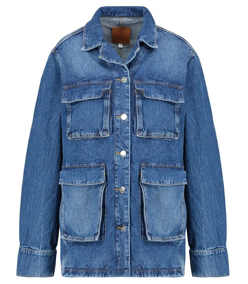 Veste Utilitaire En Jean Alden Artic Blue