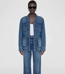 Veste Utilitaire En Jean Alden Artic Blue