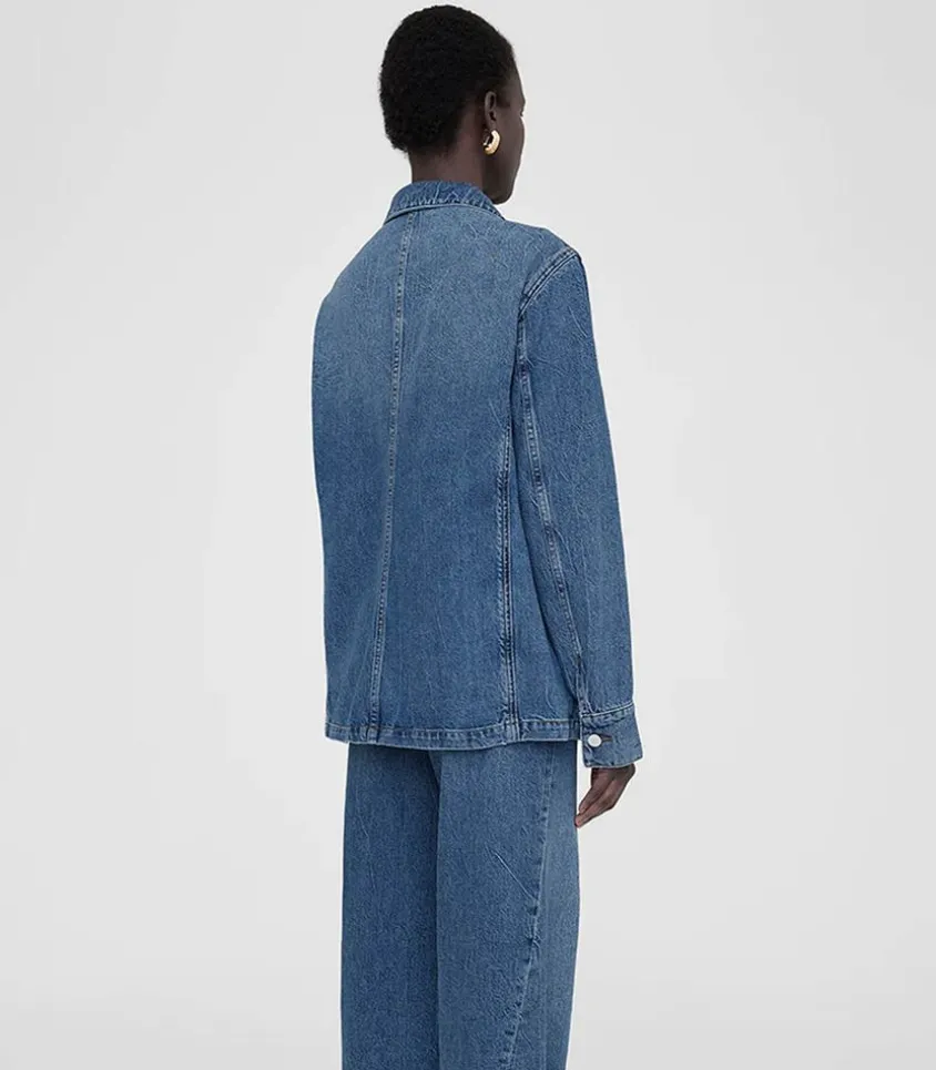 Veste Utilitaire En Jean Alden Artic Blue